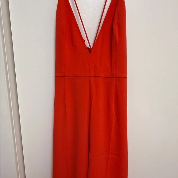 Elegant Red Jumpsuit - Picture 5 of 11